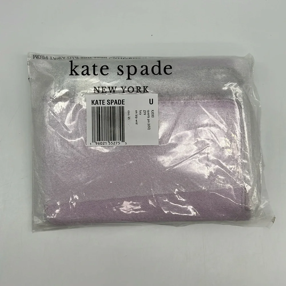 Kate Spade Lucy Metallic Small L-zip Wristlet Quartz Pink